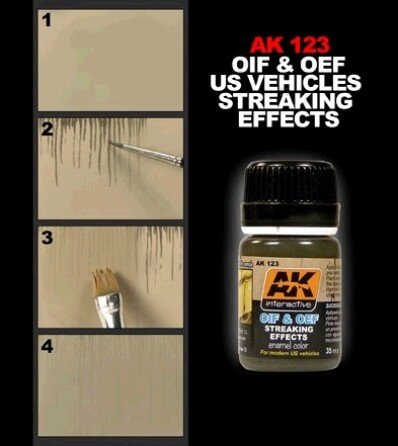 AK Interactive AK123 Oif Oef - Us Vehicles Streaking Effects 35ml – zdjęcie 2
