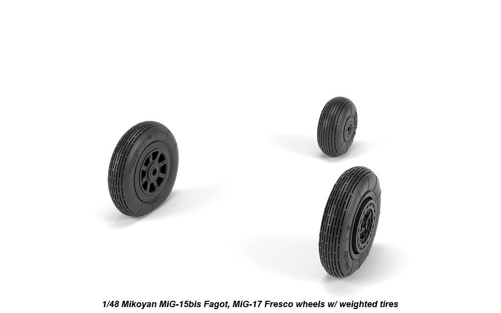 Armory Models AW48033 Mikoyan MiG-15bis Fagot (late) / MiG-17 Fresco wheels w/ weighted tires 1/48 – obrázek 4