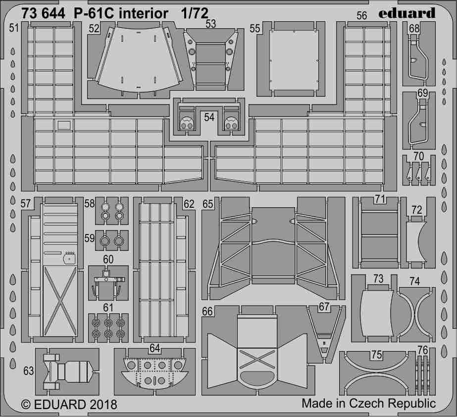 Eduard 73644 P-61C interior HOBBY BOSS 1/72 – Bild 2
