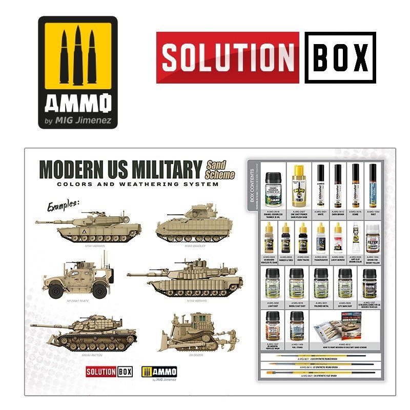 AMMO of Mig Jimenez 7712 SOLUTION BOX - Modern US Military Sand Scheme – immagine 2
