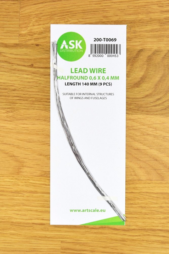 ASK T0069 Lead Wire - Halfround 0.6 x 0.4 x 140 mm (9 pcs)