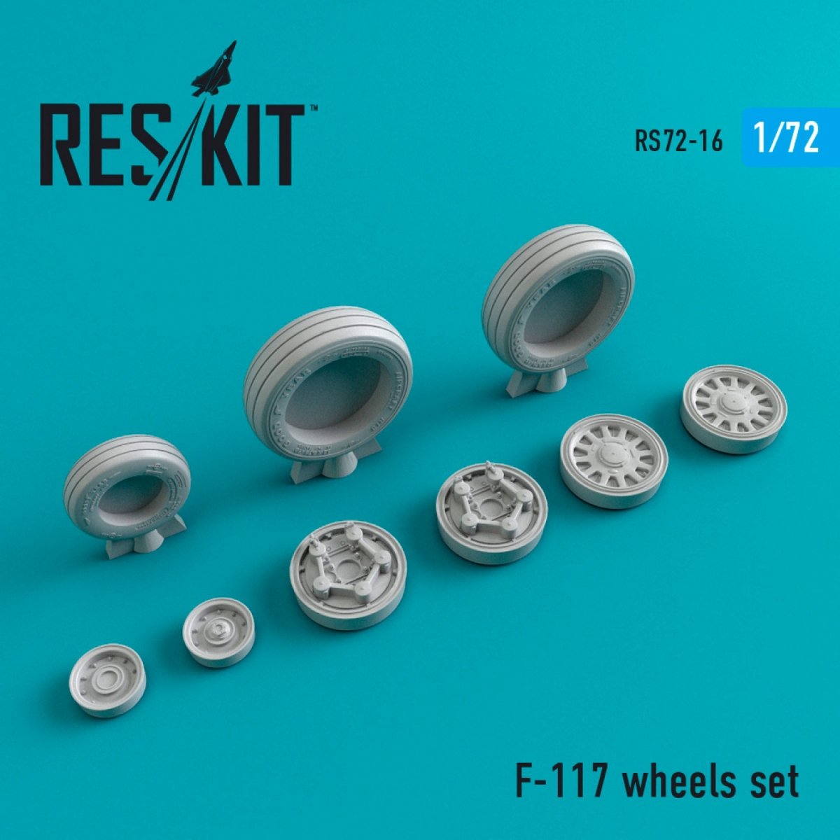RESKIT RS72-0016 F-117 &amp;quot;NIGHTHAWK&amp;quot; WHEELS SET 1/72