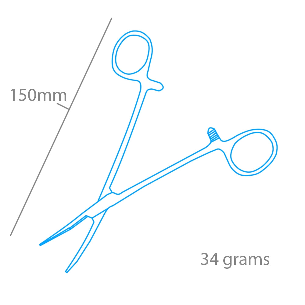 Modelcraft PCL5046 Curved Locking Forceps Jaws (Serrated) (150mm) – image 2