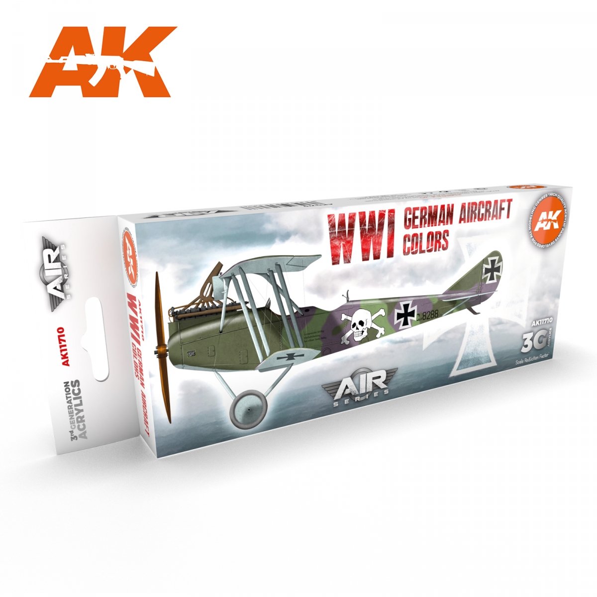 AK Interactive AK11710 Couleurs d'avions allemands de la Première Guerre mondiale 8x17 ml