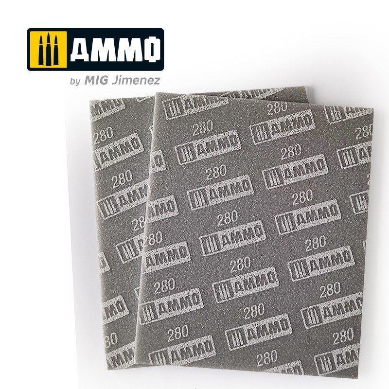 Ammo of Mig 8558 Sanding Sponge Sheet 280 abrasive sponge