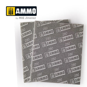 Ammo of Mig 8558 Sanding Sponge Sheet 280 abrasive sponge