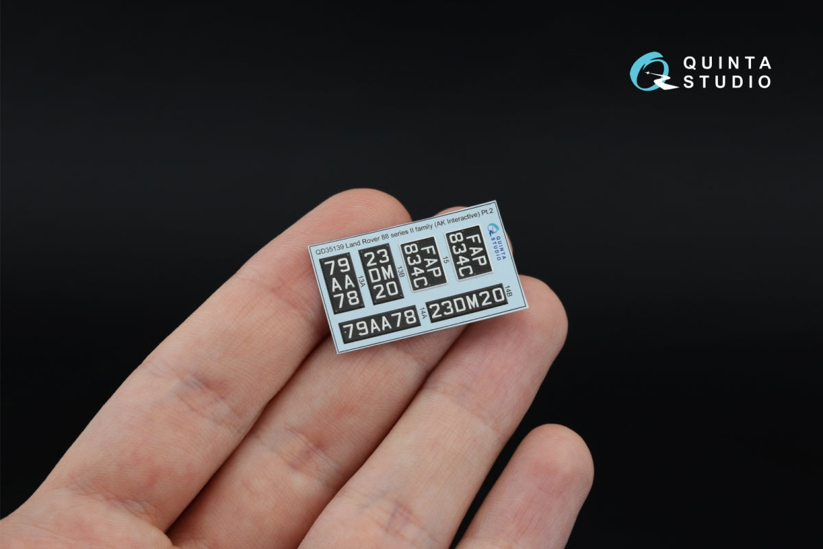Quinta Studio QD+35139 Land Rover 88 series II family 3D-Printed &amp;amp; colored Interior on decal paper (AK Interactive) (with 3D-printed resin parts) 1/35 – obrázek 5
