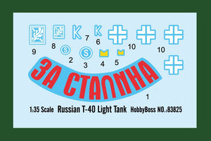 Hobby Boss 83825 Russian T-40 Light Tank 1/35 – obrázek 3
