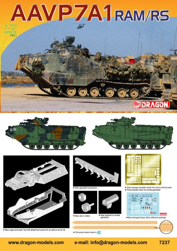 Dragon 1:72 AAV-7 UPGRADE (7237) – Plastmodel