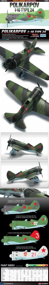 Academy 12314 Polikarpov I-16 type 24 1/48 – Bild 2