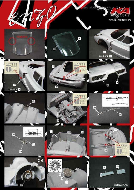 KA Models KE-24017 Ferrari Enzo Photo-Etched Upgrade 1/24 – image 2