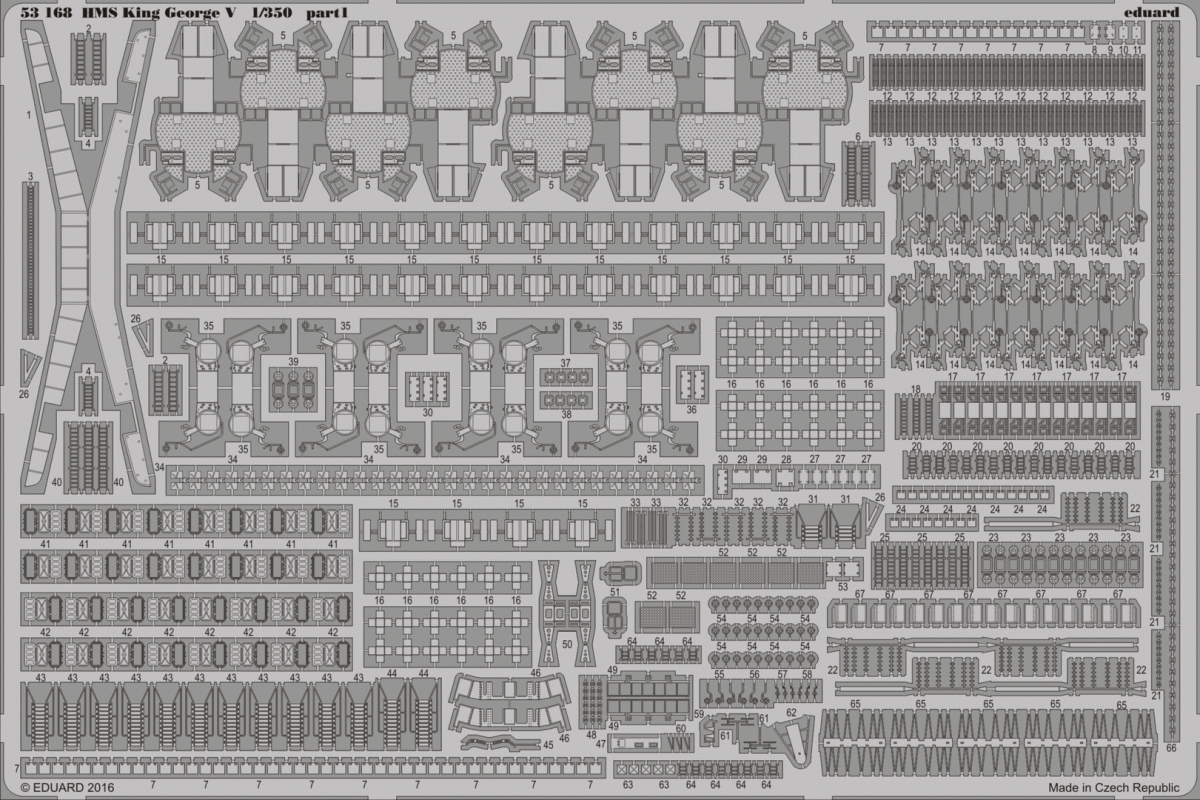 Eduard 53168 HMS King George V TAMIYA 1/350 – zdjęcie 2
