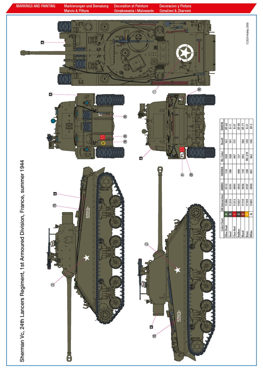 Hobby 2000 35008 Sherman Vc &amp;#39;Firefly&amp;#39; Polish 1st Armored Division (Rye Field Models + Cartograf) 1/35 – image 4