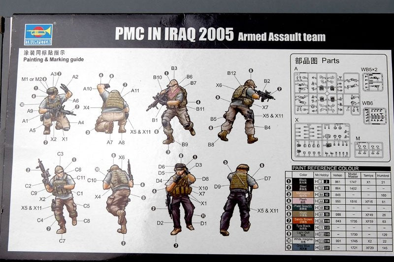Trumpeter 00419 PMC in Iraq 2005-Armed Assault Team 1/35 – image 4