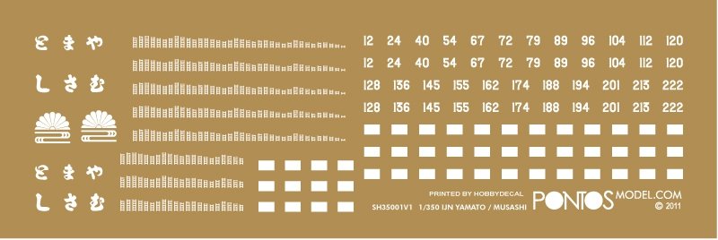 Pontos 35029WD1 IJN Yamato Wooden Deck set 1945 1/350 – Bild 3