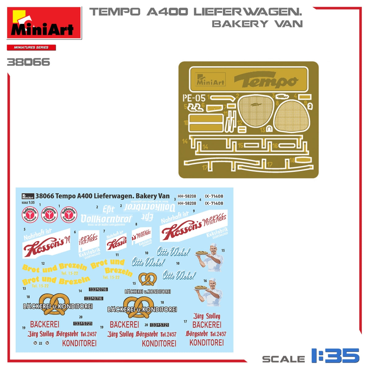 MiniArt 38066 TEMPO A400 LIEFERWAGEN. BAKERY VAN 1/35 – image 2