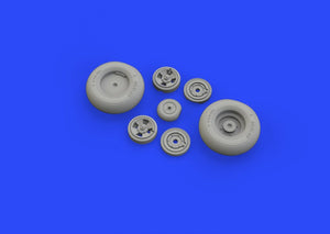 Eduard 632129 Spitfire Mk. IX wheels 4 spoke w/ smooth tire TAMIYA 1/32 – Bild 3