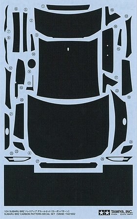 Tamiya 12658 Subaru BRZ Carbon Decal 1/24