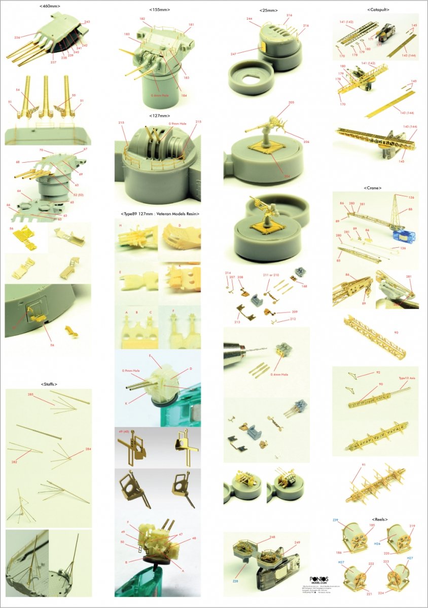 Pontos 35003F1 IJN Yamato Detail Up Set 1/350 – image 3
