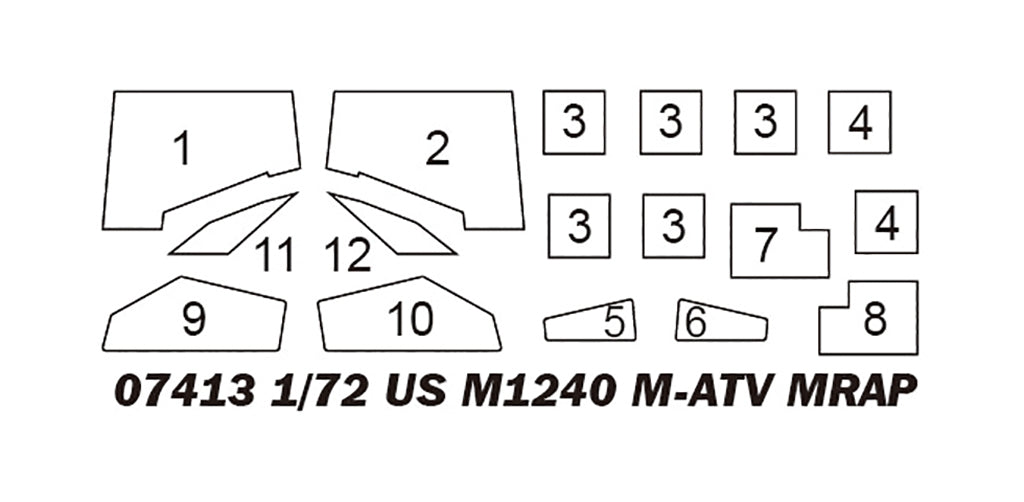 Trumpeter 07413 US M1240 M-ATV MRAP 1/72 – obrázek 3