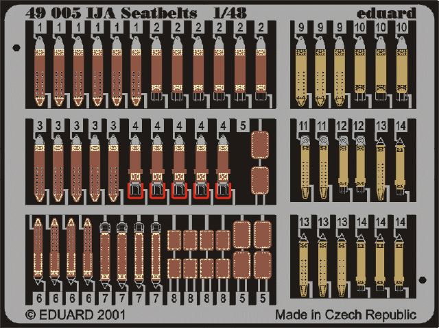 Eduard 49005 Seatbelts IJA 1/48