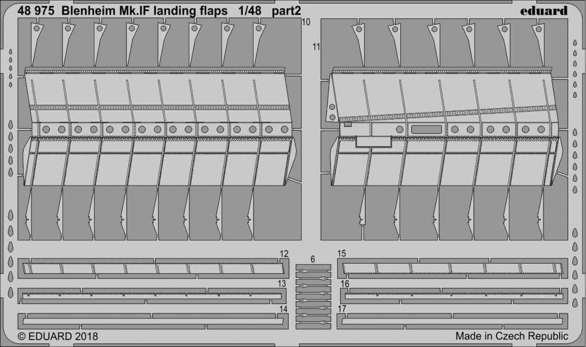 Eduard 48975 Blenheim Mk. IF landing flaps AIRFIX 1/48 – zdjęcie 2