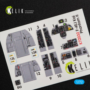 KELIK K72032 F-4EJ KAI &amp;quot;PHANTOM II&amp;quot; INTERIOR 3D DECALS FOR HASEGAWA KIT 1/72 – image 4