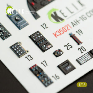 KELIK K35021 AH-1G COBRA INTERIOR 3D DECALS FOR ICM KIT 1/35 – Bild 5