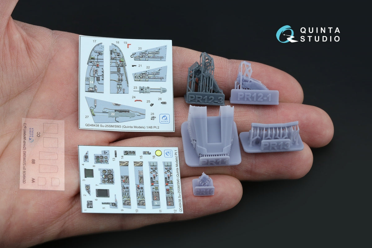 Quinta Studio QD+48438 Su-25SM/SM3 3D-Printed colored Interior on decal paper (Zvezda/Quinta Models/Arma Models) 1/48 – obrázek 2