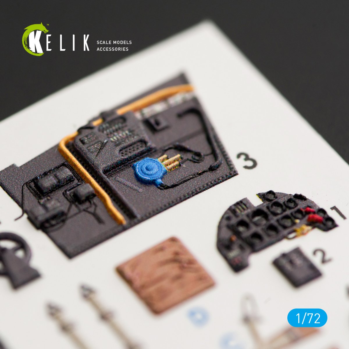 KELIK K72010 BF109-10G INTERIOR 3D DECALS FOR FINE MOLDS KIT 1/72 – immagine 4
