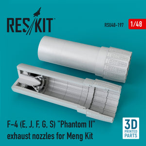 RESKIT RSU48-0197 F-4 (E,J,F,G,S) &amp;quot;PHANTOM II&amp;quot; EXHAUST NOZZLES FOR MENG KIT 1/48