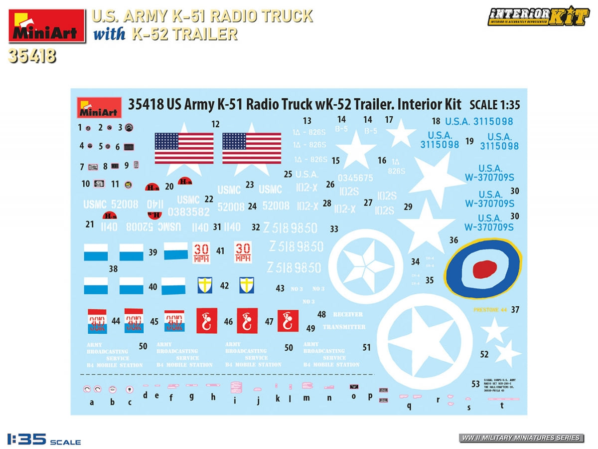MiniArt 35418 US ARMY K-51 RADIO TRUCK WITH K-52 TRAILER. INTERIOR KIT 1/35 – image 2