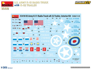 MiniArt 35418 US ARMY K-51 RADIO TRUCK WITH K-52 TRAILER. INTERIOR KIT 1/35 – image 2