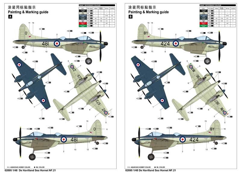 Trumpeter 02895 De Havilland Sea Hornet NF.21 – immagine 3