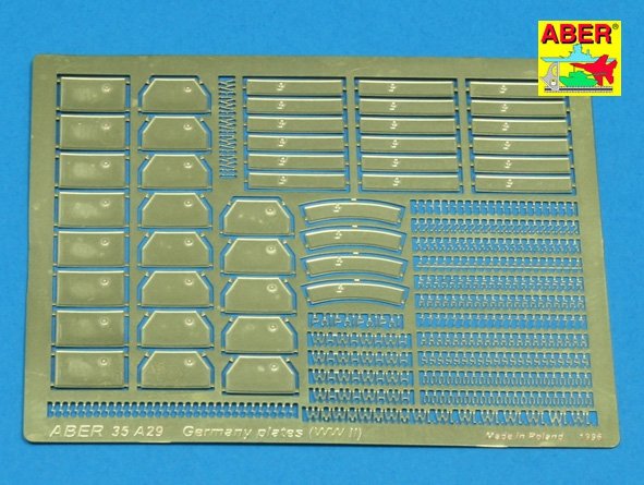 Aber 35A029 German License Plates (WWII) (1/35)