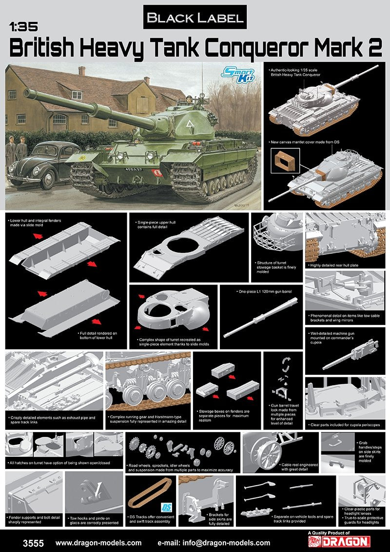 Dragon 3555 British Heavy Tank Conqueror 1/35 – Bild 3