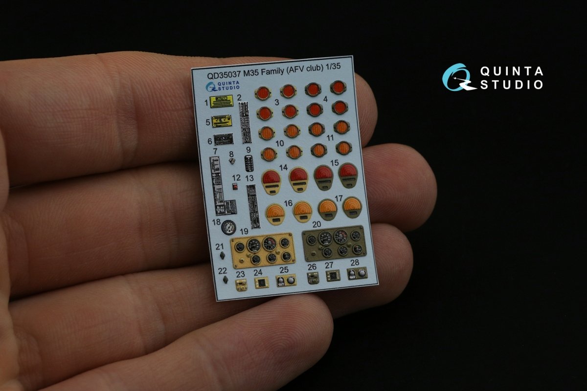 Quinta Studio QD35037 M35 Family 3D-Printed &amp;amp; colored Interior on decal paper (AFV club) 1/35 – immagine 7
