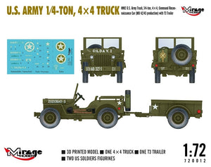 Mirage Hobby 720012 US ARMY 1/4‑TON, 4×4 TRUCK 1/72 – Bild 3