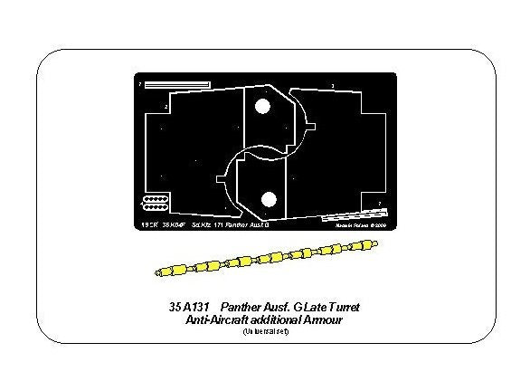 Aber 35A131 Additional anti-aircraft armor for the Panther G 1/35 turret – Bild 4