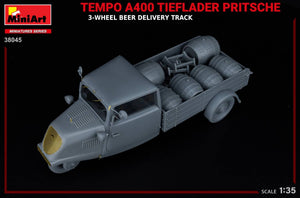 MiniArt 38045 TEMPO A400 TIEFLADER PRITSCHE 3-WHEEL BEER DELIVERY TRUCK 1/35 – image 16
