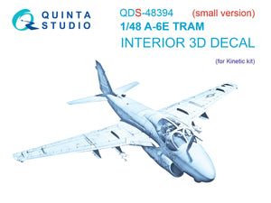 Quinta Studio QDS-48394 A-6E TRAM 3D-Printed &amp;amp; colored Interior on decal paper (Kinetic) (Small version) 1/48
