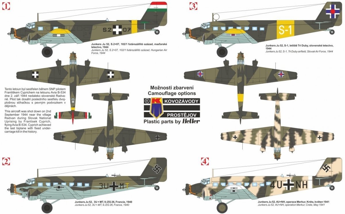 Kovozavody Prostejov KPM0128 Ju 52 &amp;quot;Tante Ju&amp;quot; 1/72 – immagine 2