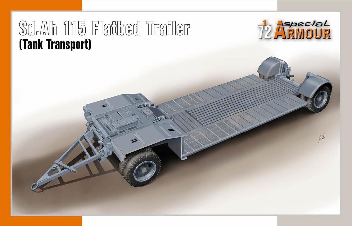 Special Armor 72022 Sd.Ah 115 Flatbed Trailer (Tank Transport) 1/72