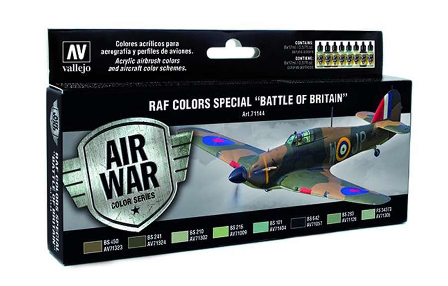 Vallejo 71144 Model Air Set of 8 paints - RAF Colors "Battle of Britain"