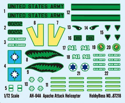 Hobby Boss 87218 AH-64A Apache Attack Helicopter 1/72 – image 3