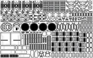 Pontos 22002F1 USS BB-63 Missouri 1945 Detail Up Set (Without wooden deck) 1/200 – imagen 15