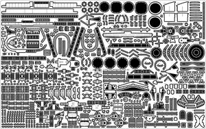 Pontos 35026FN USS BB-63 Missouri 1945 Detail Up Set (Teak tone stained wooden deck) 1/350 – image 14
