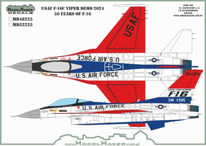 ModelMaker Decals MD48225 USAF F-16C Viper Demo 2024 50 Years of F-16 MASKS SETMD48225 USAF F-16C Viper Demo 2024 50 Years of F-16 MASKS SET 1/48