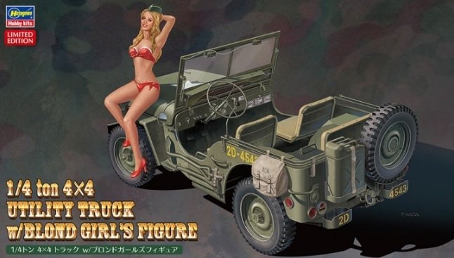 Hasegawa SP449 (52249) 1/4 Ton 4x4 Utility Truck w/ Blond Girl's Figure 1/24