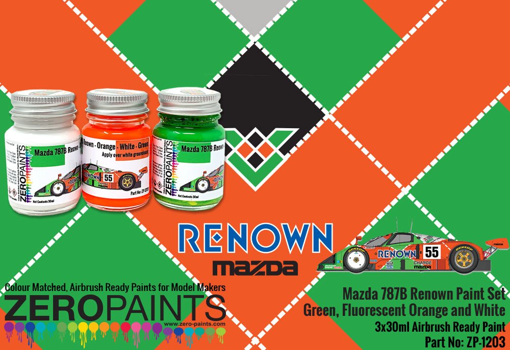 Kit de peinture Zero Paints ZP-1203 Mazda 787B Renown - 3 x 30 ml – image 2